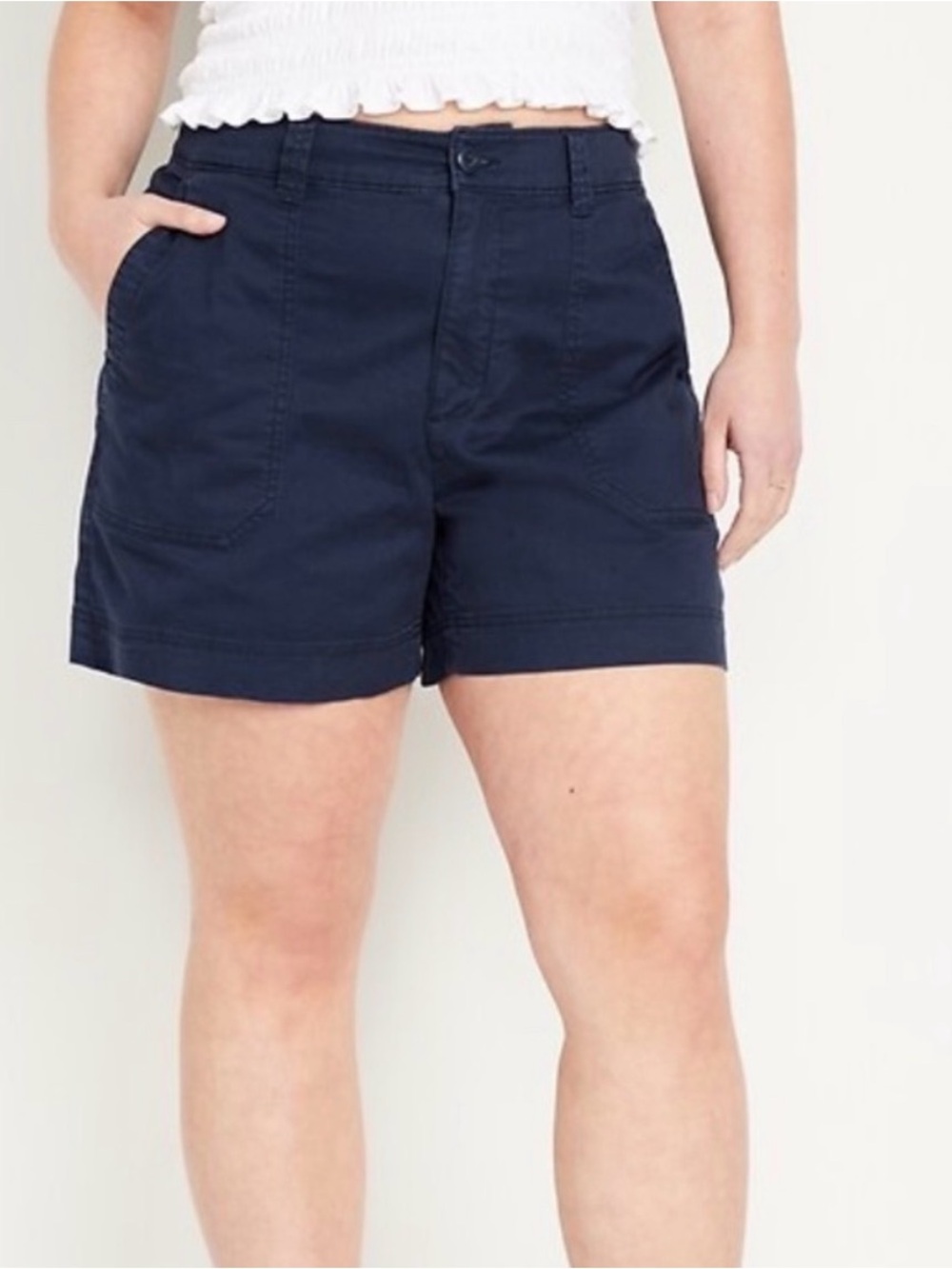 Old Navy High-Rise OGC Chino Shorts Navy Blue 3X NWT - Picture 5 of 5